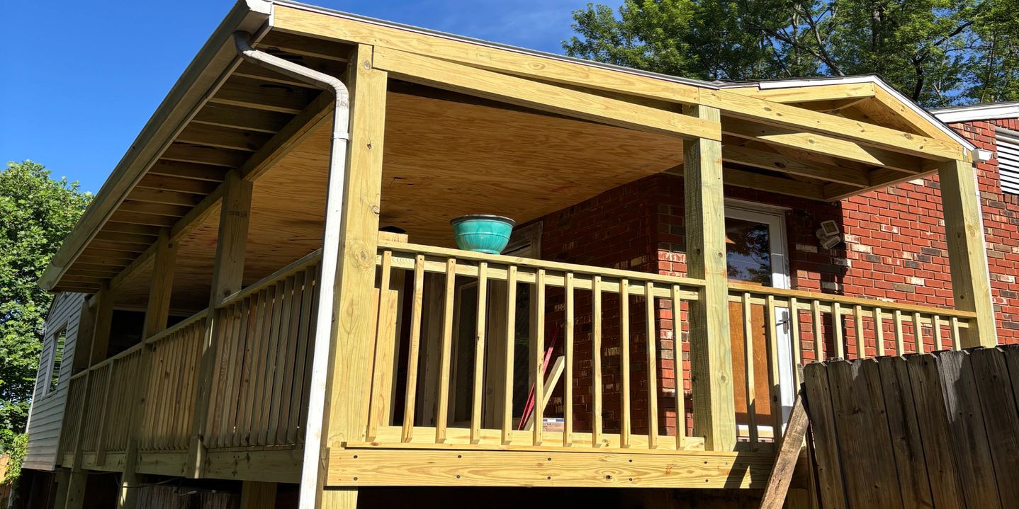 Covered deck addition